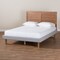 Baxton Studio Claudia Grey Upholstered and Walnut Wood Full Size Platform Bed 164-9416-9425 - alternate 7